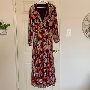 NWT Boston Proper Holiday Wrap Maxi Dress